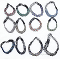 Glass Bead Plastic Weave Stretch Tattoo Choker Necklace